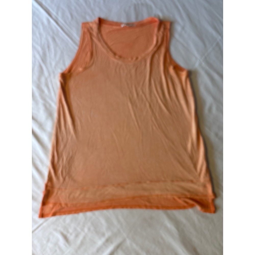 Cyrus Tank Top Womens Medium Orange Sleeveless Ribbed Hem 3445